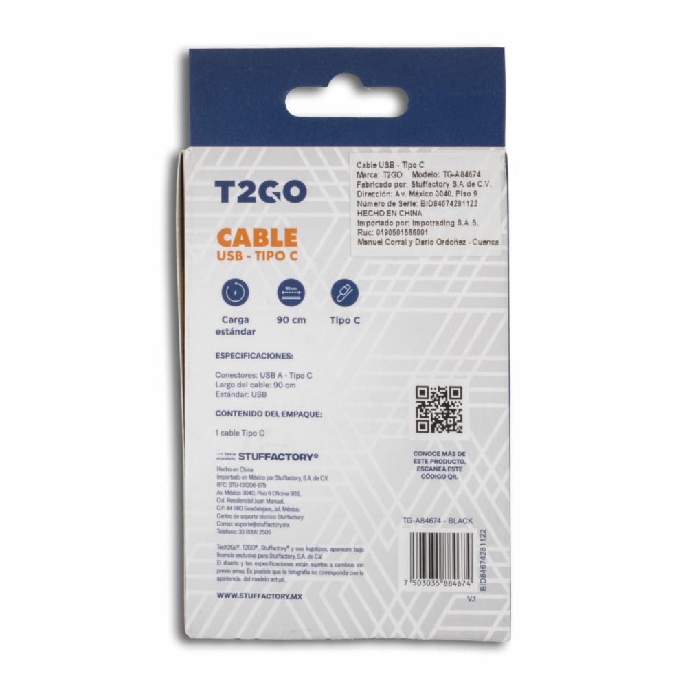 Cable Usb Tipo C GOB 90 Cm - Imagen 2