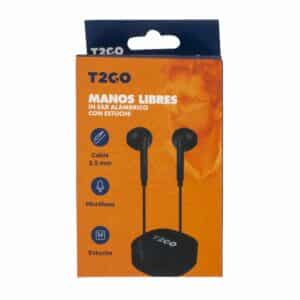 Audífonos Con Estuche TG-1021 T2GO Con Cable