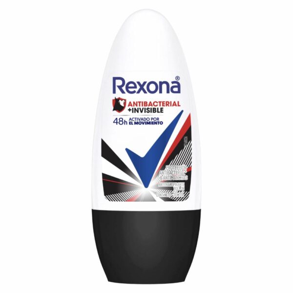 Desodorante Roll On Women Invisible Antibacterial REXONA 50 Ml