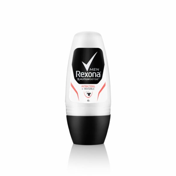 Desodorante Roll On Men Invisible Antibacterial REXONA 50 G