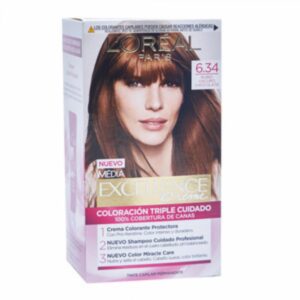 Tinte Para Cabello Tono 6.34 Rubio Oscuro Chocolate EXCELLENCE L´ORÉAL 1 Kit