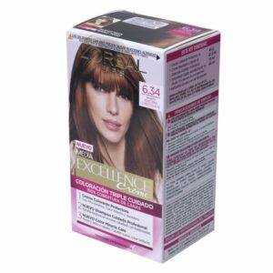 Tinte Para Cabello Tono 6.34 Rubio Oscuro Chocolate EXCELLENCE L´ORÉAL 1 Kit