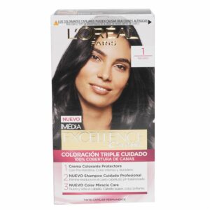 Tinte Para Cabello Tono 1 Negro EXCELLENCE L'ORÉAL PARIS 1 Kit