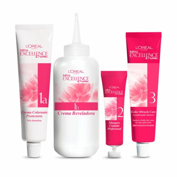 Tinte Para Cabello Tono 3 Castaño Oscuro EXCELLENCE L´ORÉAL 1 Kit - Imagen 2