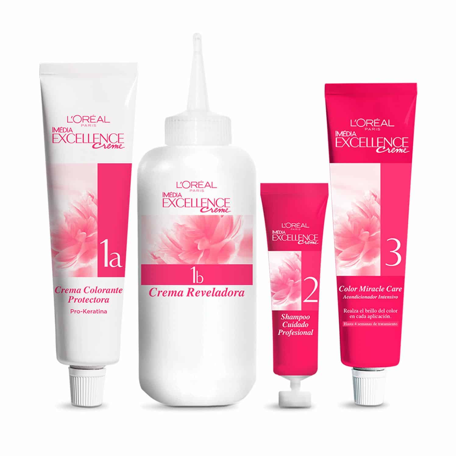 Tinte Para Cabello Tono 3 Castaño Oscuro EXCELLENCE L'ORÉAL PARIS 1 Kit - Imagen 2