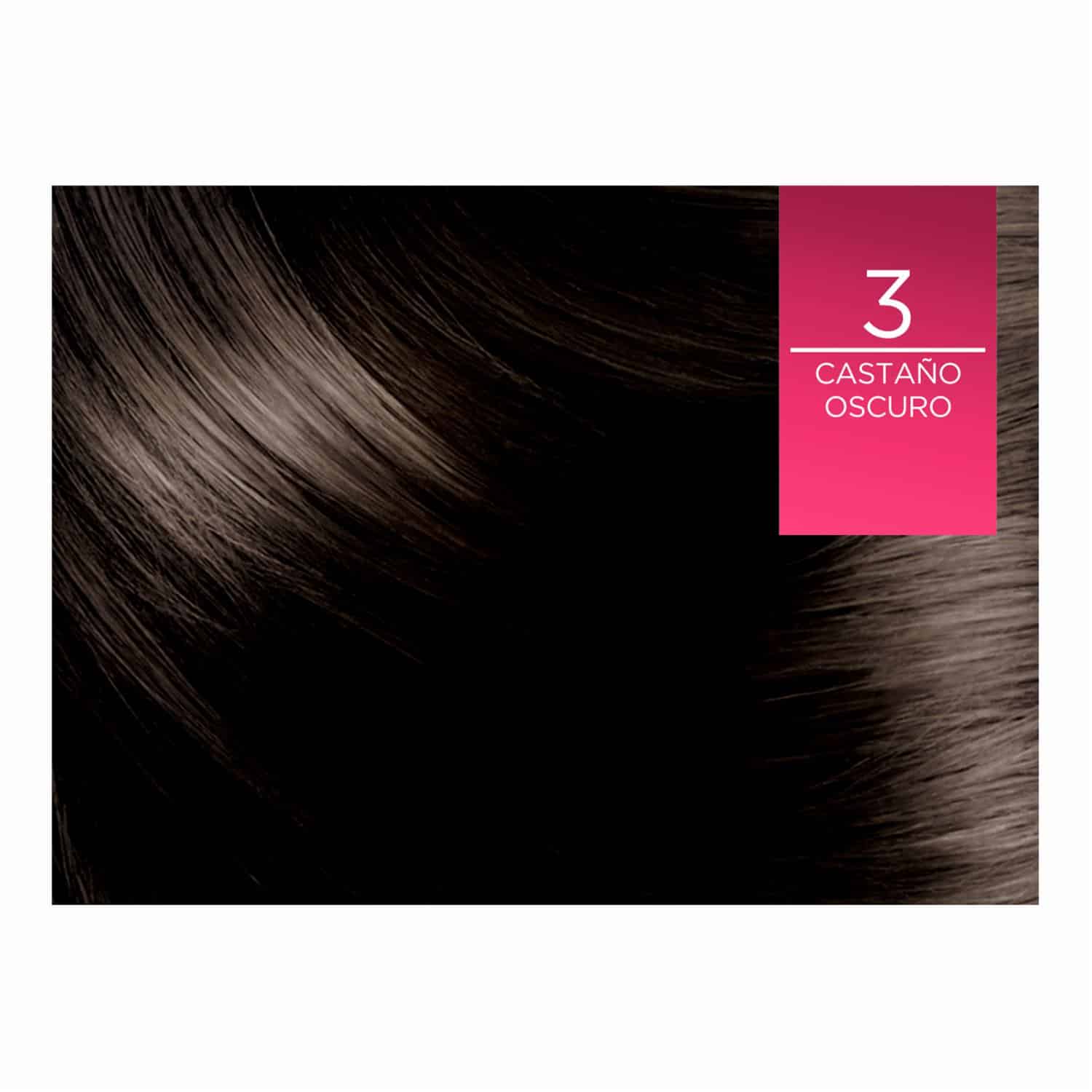 Tinte Para Cabello Tono 3 Castaño Oscuro EXCELLENCE L'ORÉAL PARIS 1 Kit - Imagen 5
