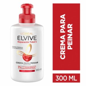 Crema Para Peinar Reparación Total 5 Para Cabello Dañado ELVIVE L´ORÉAL 300 Ml