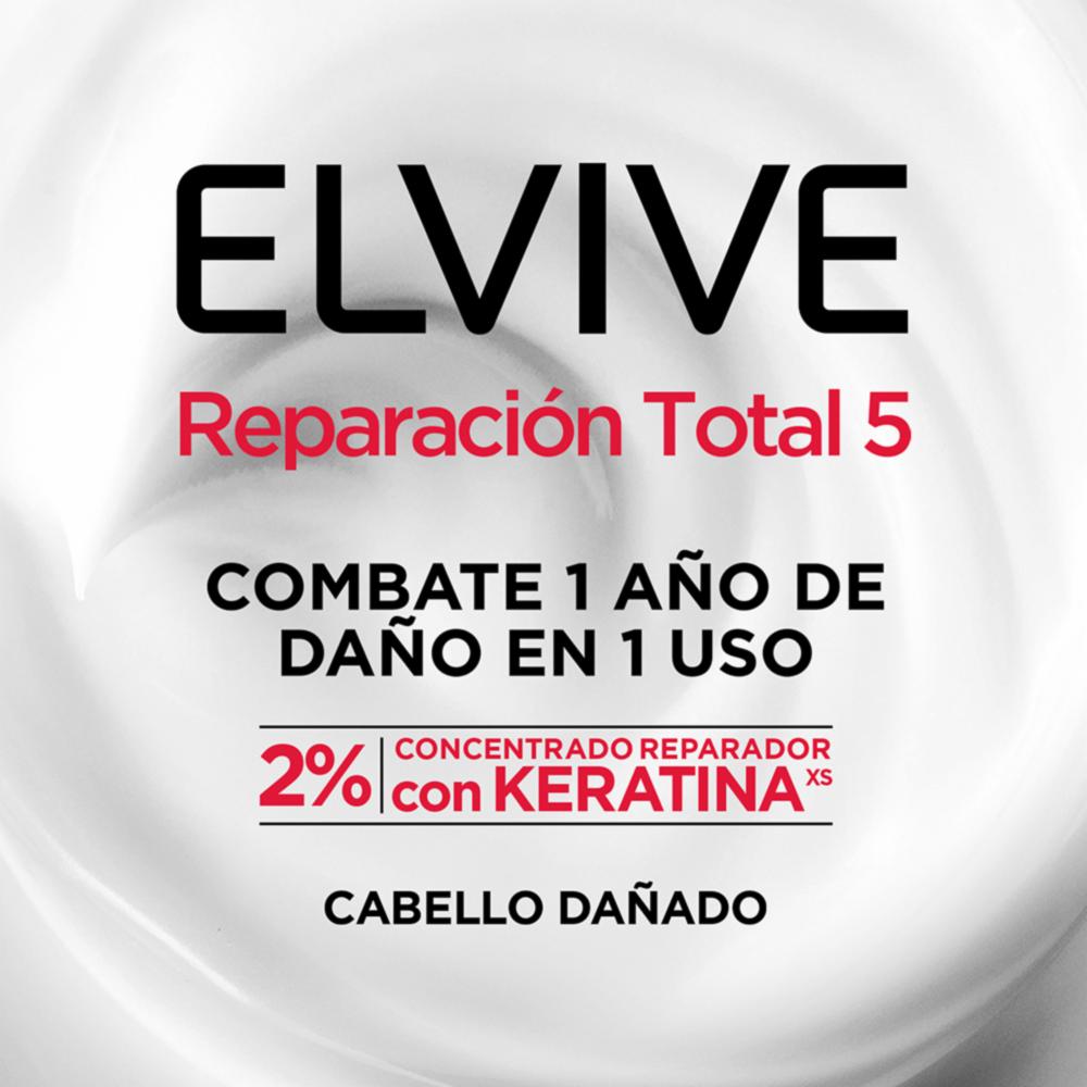 Crema Para Peinar Reparación Total 5 Para Cabello Dañado ELVIVE L'ORÉAL 300 Ml - Imagen 2