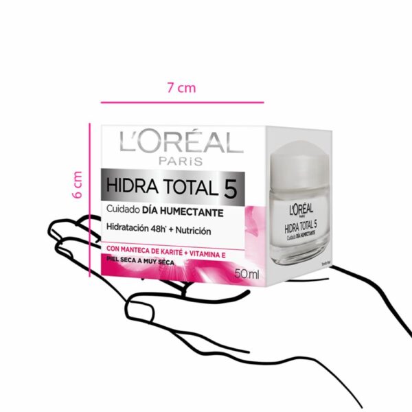 Crema Facial De Día Humectante + Nutrición Para Piel Seca L´ORÉAL 50 Ml - Imagen 5