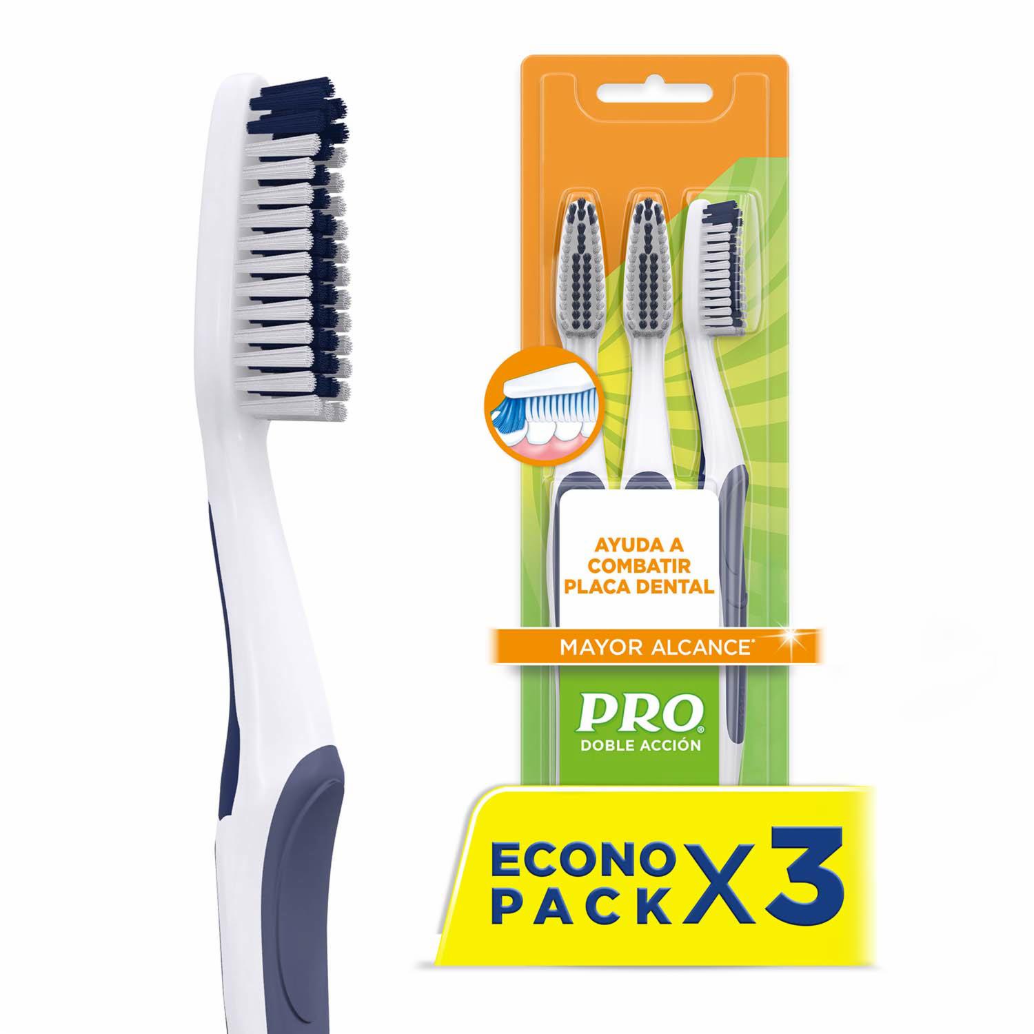 Cepillo Dental Acción Cerdas Medianas PRO X3 Uds - Imagen 3