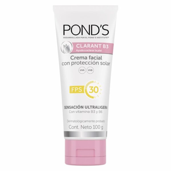 Crema Facial Clarant B3 Con Factor De Protección Solar 30 POND`S 100 G