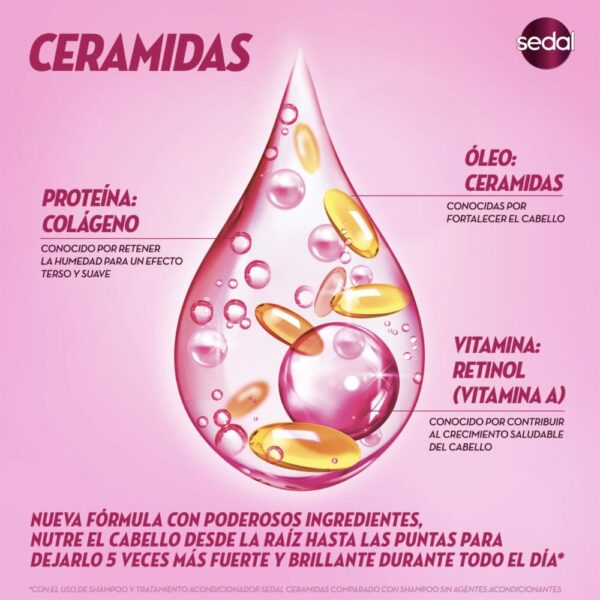 Shampoo Con Ceramidas SEDAL 340 Ml - Imagen 4