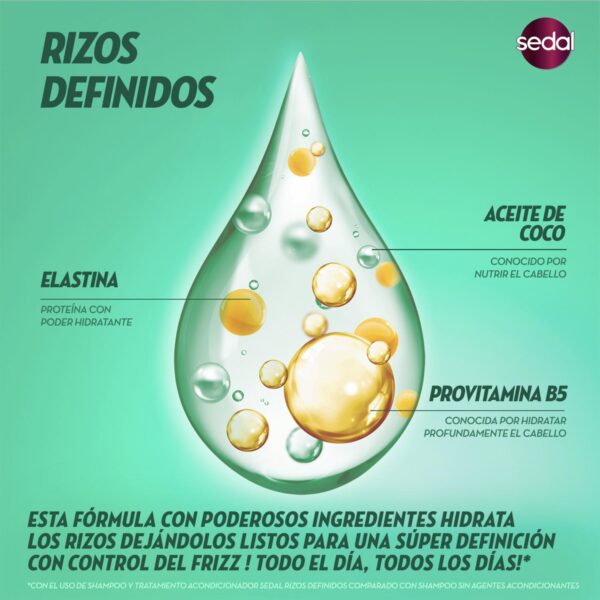 Shampoo Rizos Definidos SEDAL 340 Ml - Imagen 4