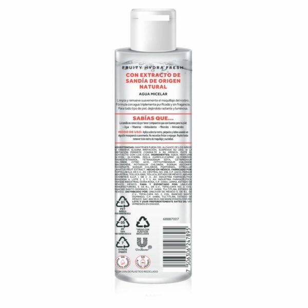 Agua Micelar Fruity Hydra Fresh Sandía POND`S 300 Ml - Imagen 2