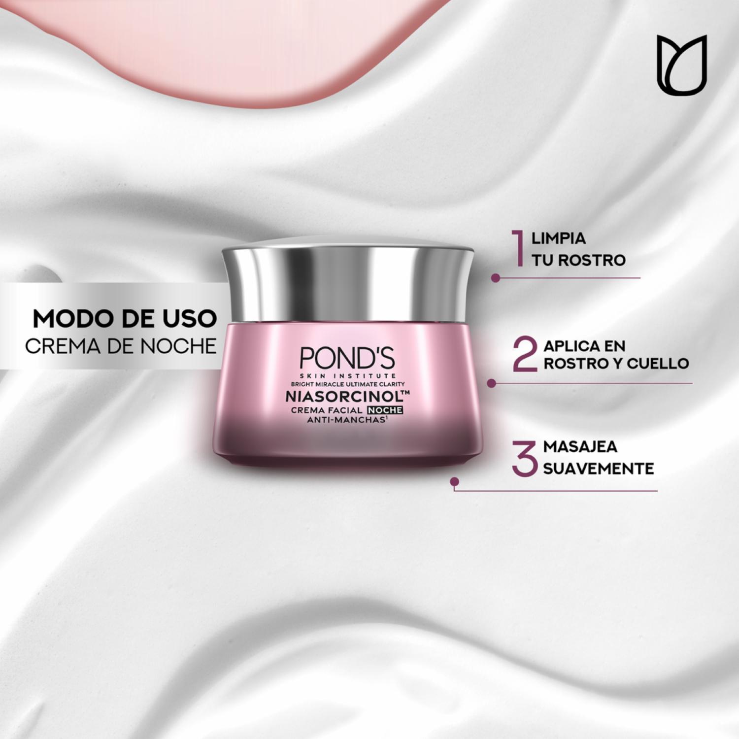 Crema De Noche Bright Miracle Niasorcinol Anti-Manchas POND'S 50 G - Imagen 3