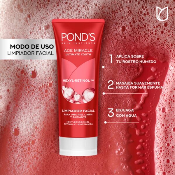 Limpiador Facial Diaria En Espuma Anti-Edad POND´S 100 G - Imagen 4