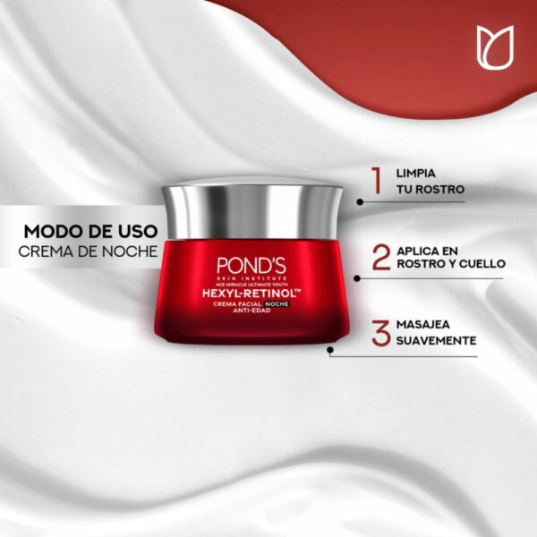 Crema De Noche Age Miracle Anti-Arrugas POND´S 50 G - Imagen 3
