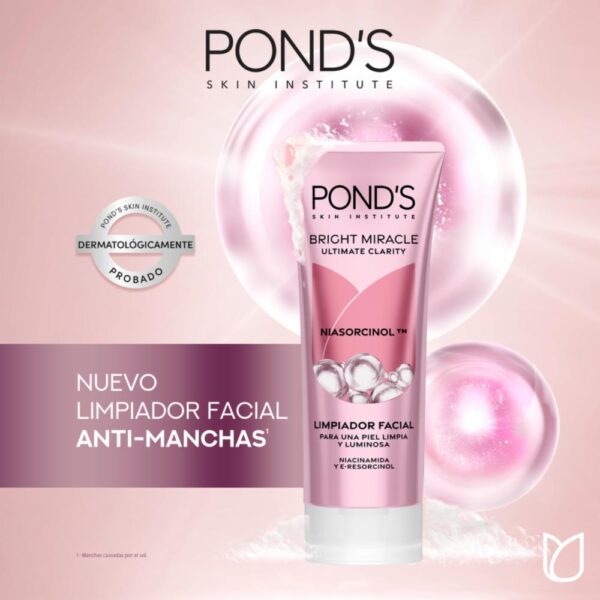 Limpiador Facial Bright Miracle Niasorcinol Con Niacinamida POND'S 100 G - Imagen 3