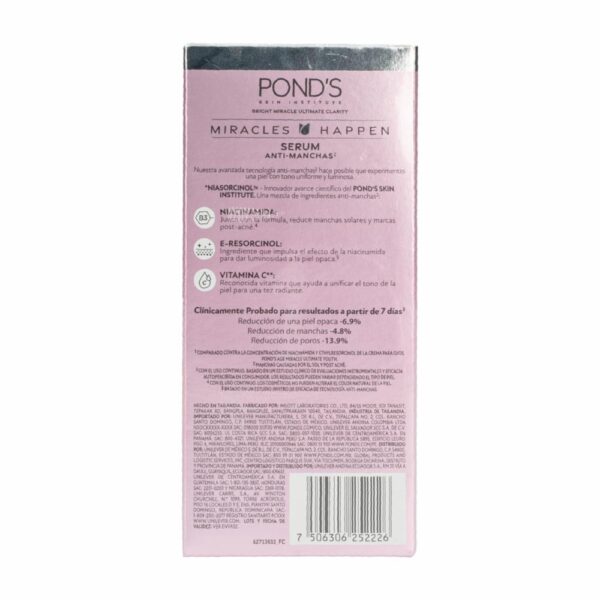 Serum Facial Bright Miracle Niasorcinol Anti-Manchas POND´S 30 Ml - Imagen 2
