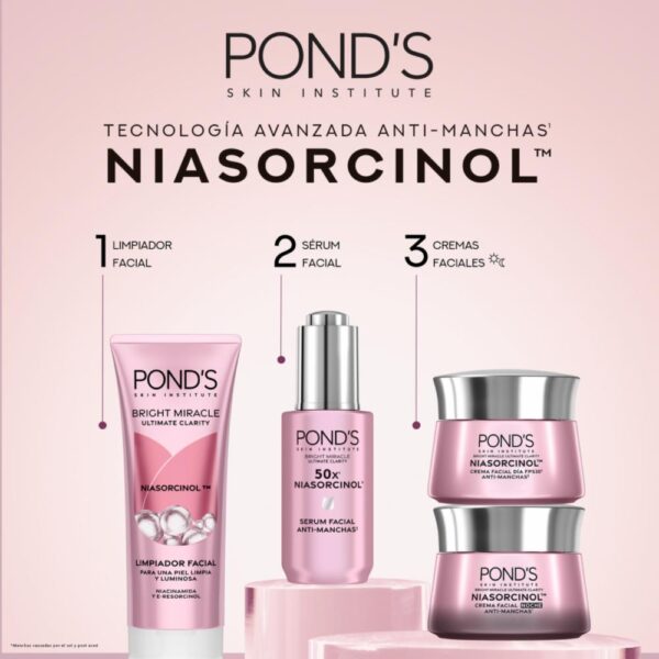 Crema De Día Bright Miracle Niasorcinol Anti-Manchas FPS 30 POND´S 50 G - Imagen 3