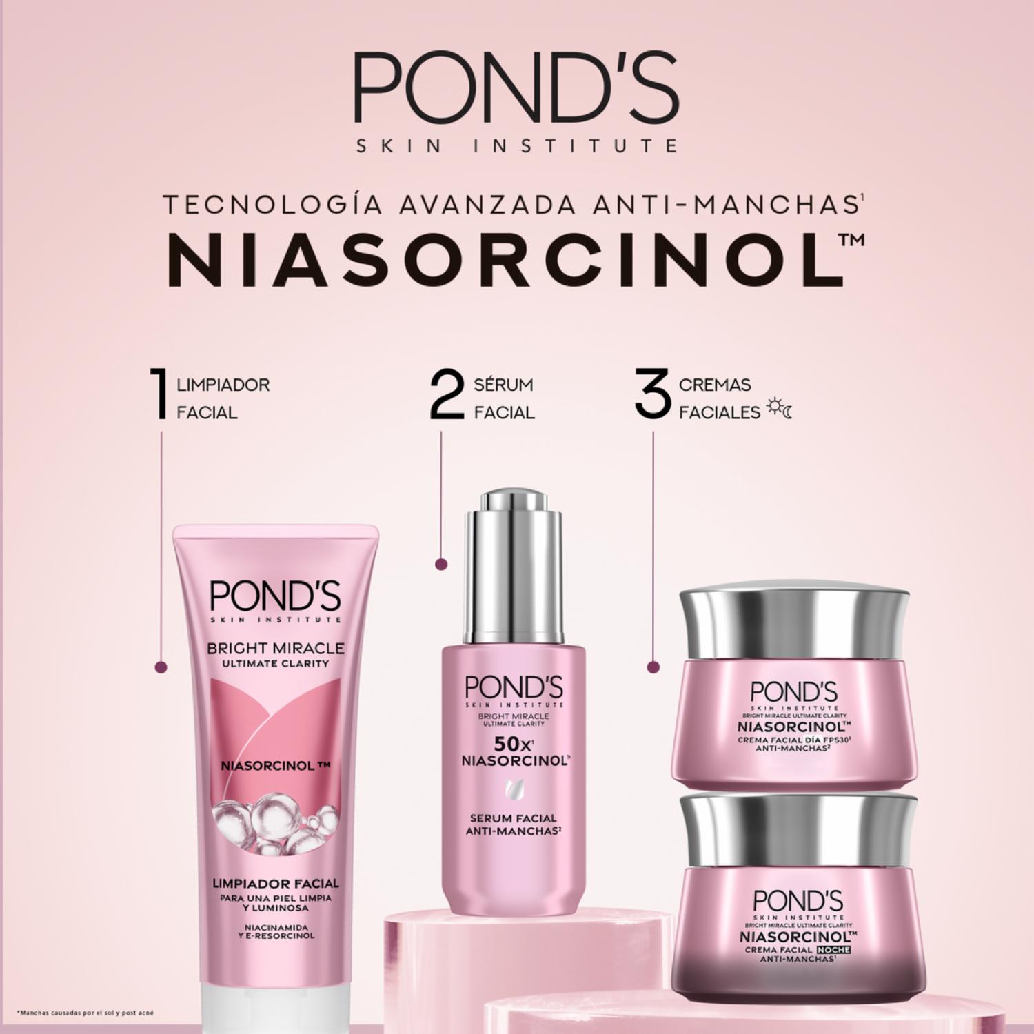 Crema Facial De Día Bright Miracle Niasorcinol Anti-Manchas FPS 30 POND’S 50 G