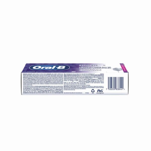 Crema Dental 3D White ORAL B 100 G - Imagen 2