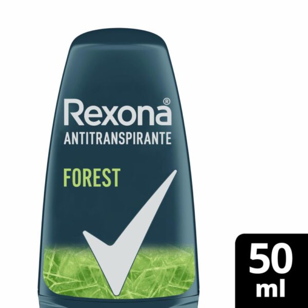 Desodorante Roll On Para Caballero Antitranspirante Fragancia Forest REXONA 50 Ml - Imagen 3