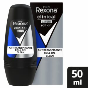 Desodorante Roll On Para Caballero Clínical Expert Clean REXONA 50 Ml