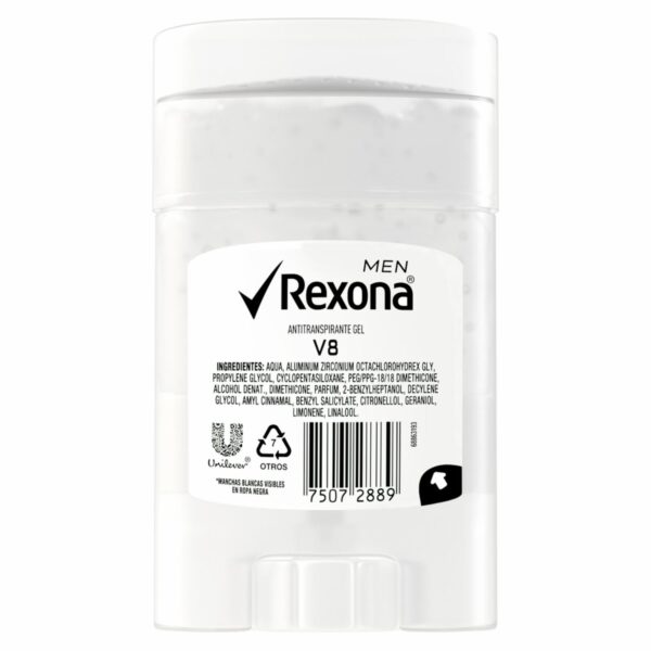 Desodorante En Gel Caballero Antitranspirante V8 REXONA 80 G - Imagen 2