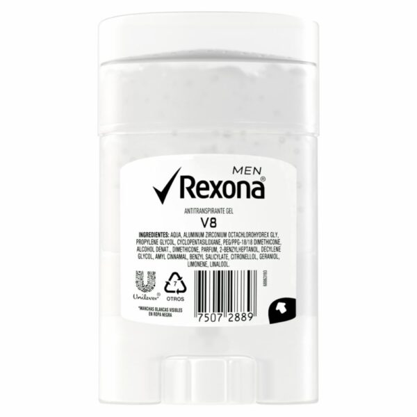 Desodorante En Gel Caballero Antitranspirante V8 REXONA 80 G - Imagen 2