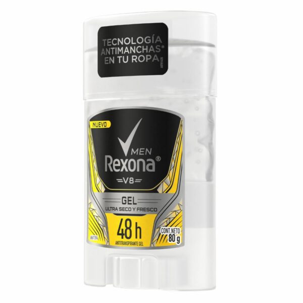 Desodorante En Gel Caballero Antitranspirante V8 REXONA 80 G - Imagen 4