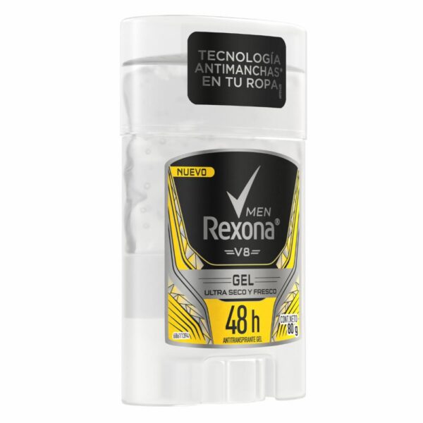 Desodorante En Gel Caballero Antitranspirante V8 REXONA 80 G - Imagen 5