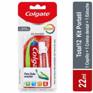 Kit Higiene Bucal Estuche Portátil + Pasta Dental + Cepillo COLGATE Pack X3 U