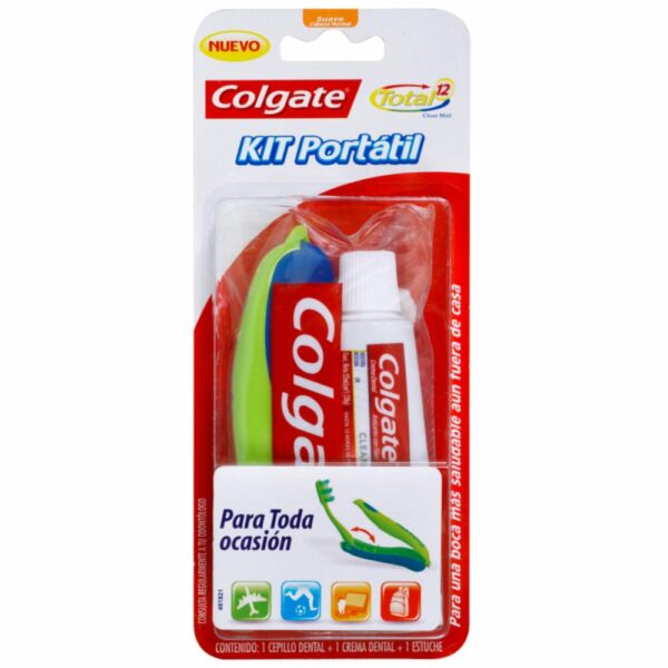 Kit Higiene Bucal Estuche Portátil + Pasta Dental + Cepillo COLGATE Pack X3 U - Imagen 2