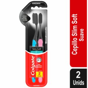 Cepillo Dental Slimsoft Charcoal COLGATE X2 Uds