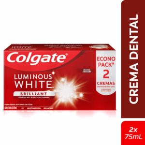 Crema Dental Luminous White Brilliant White COLGATE Pack 2 X 75 Ml