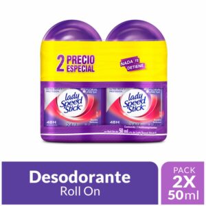 Desodorante Roll On Para Mujer Floral Fresh LADY SPEED STICK 2 X 50 Ml