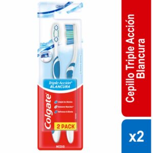 Cepillo Dental Triple Acción Extra Blancura COLGATE 1X2 Unidades