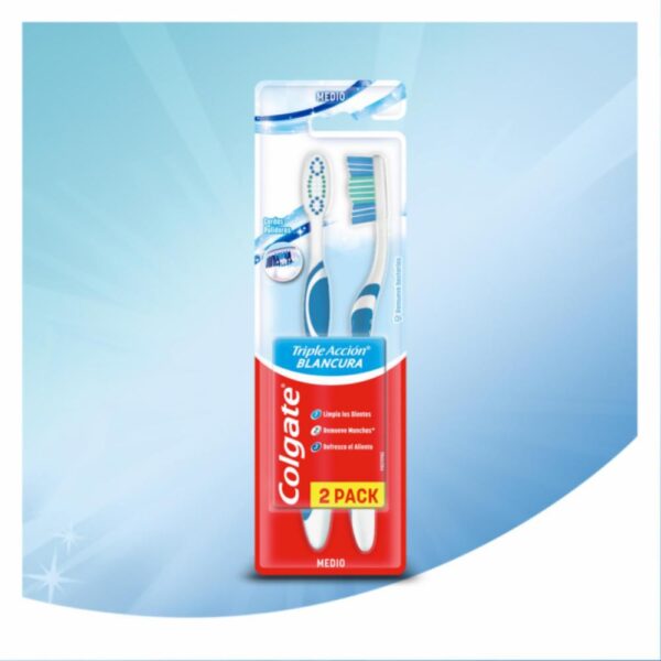 Cepillo Dental Triple Acción Extra Blancura COLGATE X2 Uds - Imagen 11