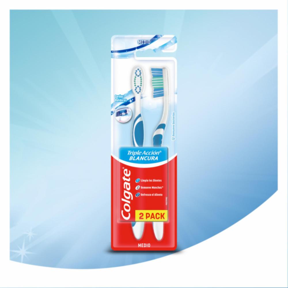 Cepillo Dental Triple Acción Extra Blancura COLGATE 1X2 Unidades - Imagen 11