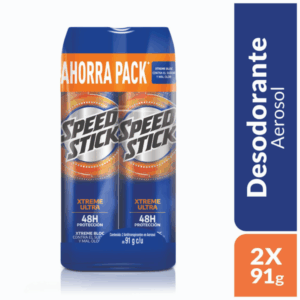 Desodorante En Aerosol Para Hombre Econopack Xtreme Ultra SPEED STICK 2 X 91Ml