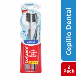 Cepillo Dental 360 Antibacterial Charcoal COLGATE Suave