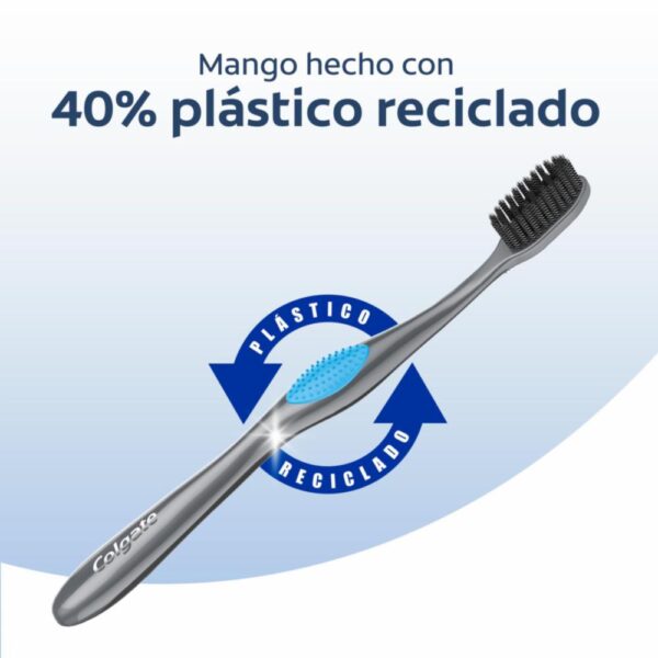Cepillo Dental 360 Antibacterial Charcoal COLGATE Suave - Imagen 2