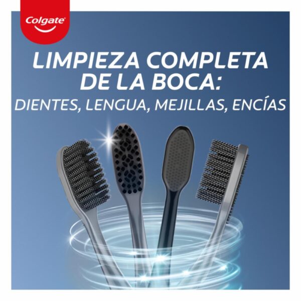 Cepillo Dental 360 Antibacterial Charcoal COLGATE Suave - Imagen 3