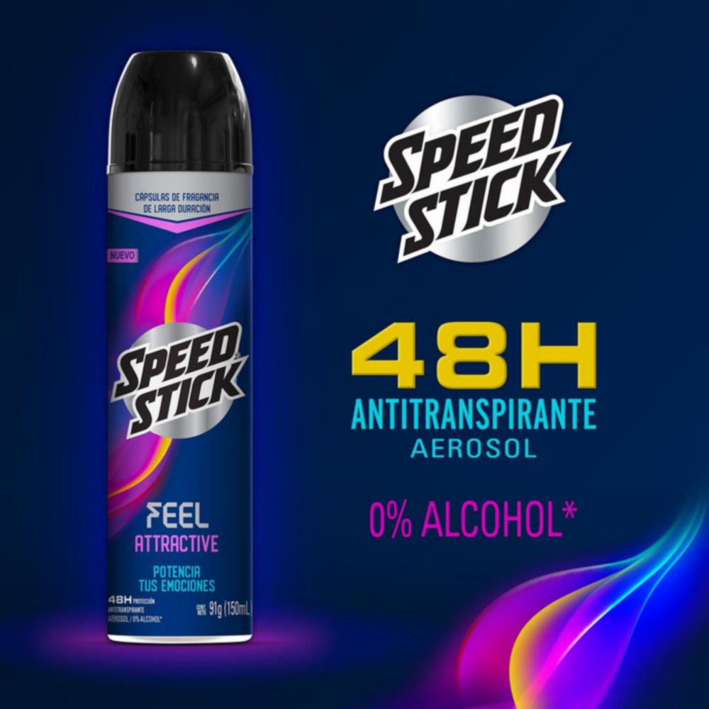 Desodorante En Aerosol Para Hombre Feel Attractive SPEED STICK 91 G - Imagen 6