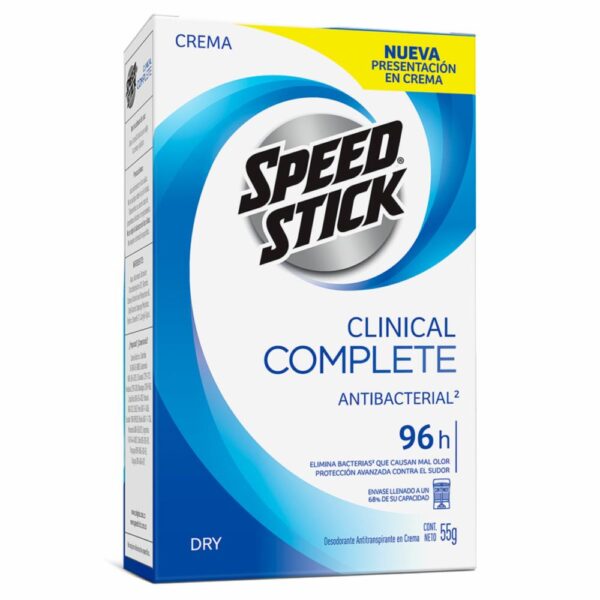 Desodorante En Crema Para Hombre Clinical Complete Dry SPEED STICK 55 G - Imagen 8
