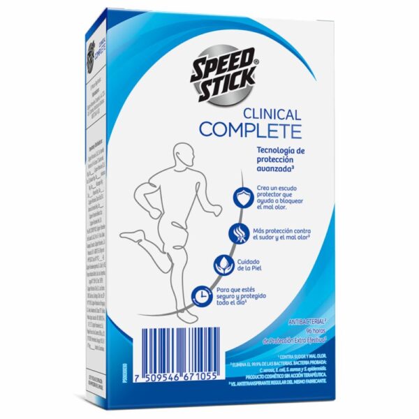 Desodorante En Crema Para Hombre Clinical Complete Dry SPEED STICK 55 G - Imagen 9