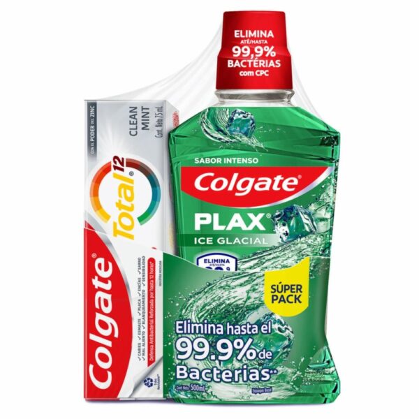 Kit Higiene Bucal Pasta Dental Total 12 75 Ml + Enjuague Bucal Colplax 500 Ml COLGATE 500Ml+75Ml - Imagen 7