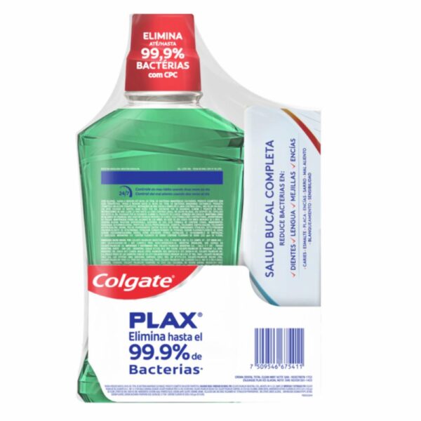 Kit Higiene Bucal Pasta Dental Total 12 75 Ml + Enjuague Bucal Colplax 500 Ml COLGATE 500Ml+75Ml - Imagen 8