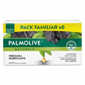 Jabón En Barra Antibacterial Carbón Limpiador PALMOLIVE 6 X 110 G